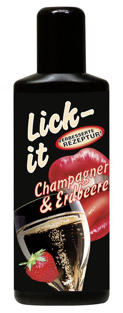 Lick-it Lubrikační gel 100 ml - jahody a šampaňské Lick It