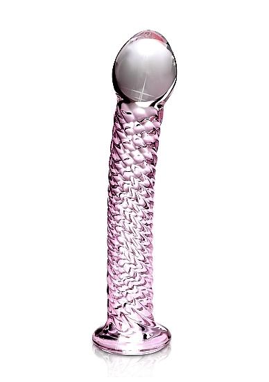 Icicles No 53 skleněné dildo - růžové Icicles