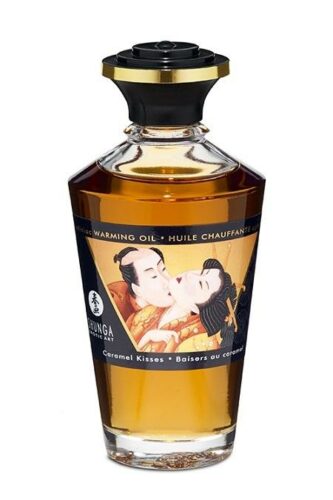 Shunga Hřejivý masážní olej s afrodiziaky - karamel 100 ml Shunga