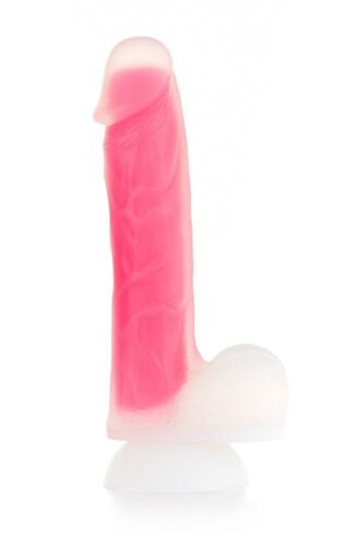 BOOM Dual Density Dildo Glow in Dark růžové BOOM