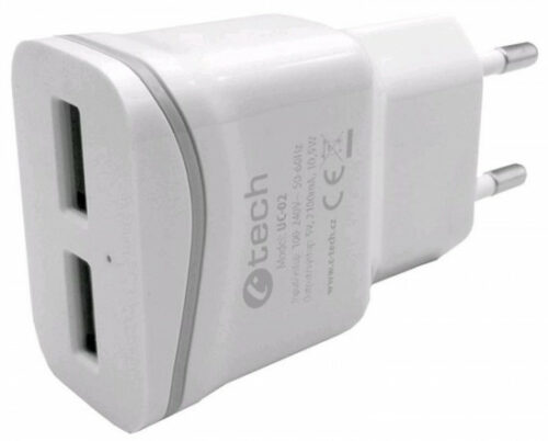 Síťová USB nabíječka (adaptér) C-TECH UC-02