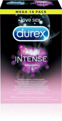 Durex Intense Orgasmic – vroubkované kondomy (16 ks)