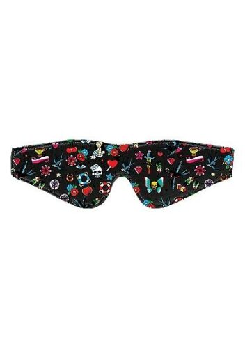 Printed Eye Mask - Old School Tattoo Style - Black Ouch!