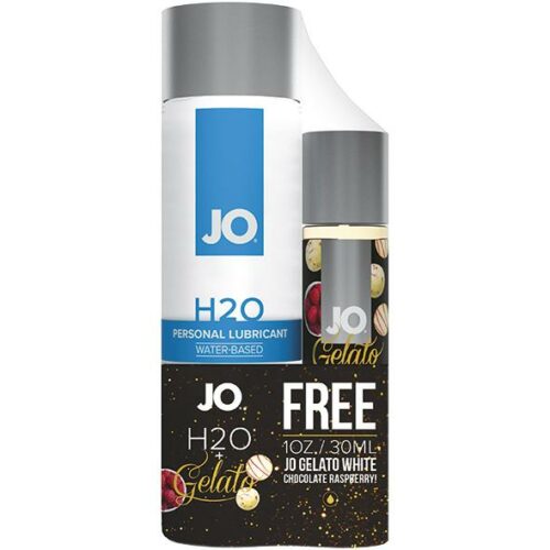 JO Set H2O lubrikační gel 120 ml + Gelato white chocolate raspberry 30 ml System JO