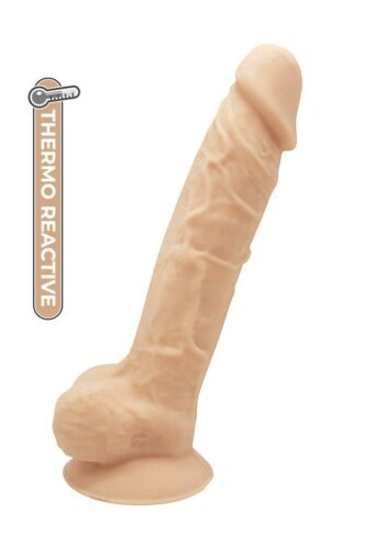 Dream Toys Real Love Dildo 9Inch Flesh - termoreaktivní dildo tělové Dream Toys