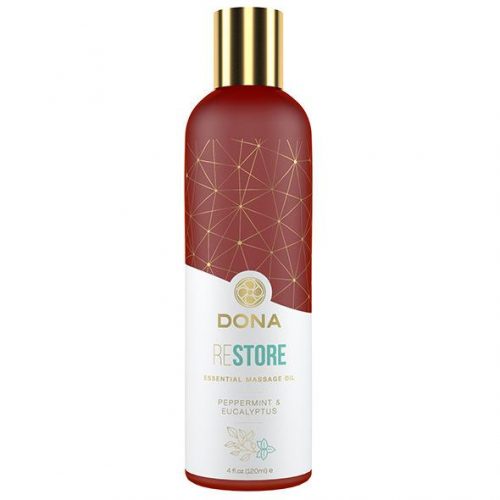 DONA Esenciální masážní olej Máta a eukalyptus 120 ml DONA