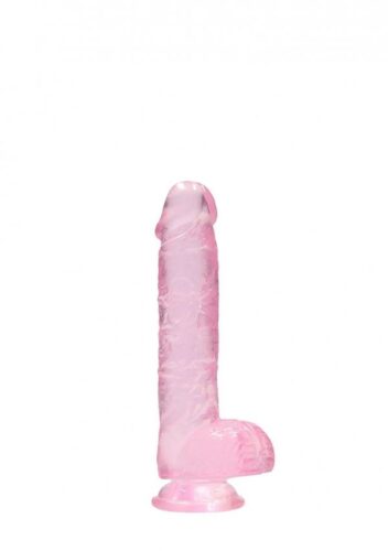 Realrock gelové dildo s přísavkou 15 cm růžové RealRock