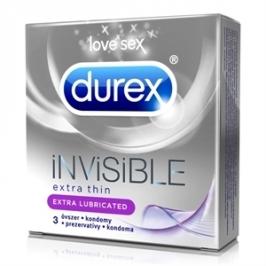 DUREX kondomy Invisible Extra Lubricated 3ks Durex