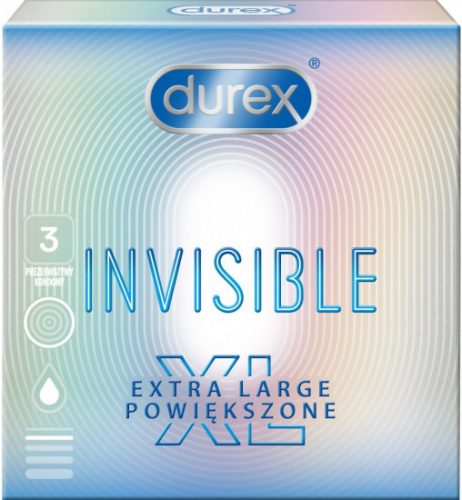 Durex Invisible – XL kondomy (3 ks)