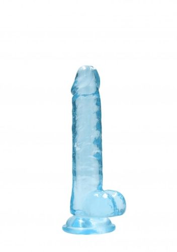 Realrock gelové dildo s přísavkou 17 cm modrá RealRock