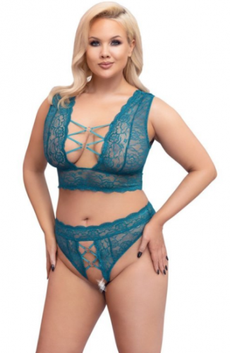 Plus size komplet Emerald Green