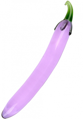 Skleněné dildo Mr. Eggplant (19 cm)