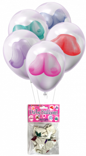 Nafukovací balónky Dirty Boob Balloons (8 ks)