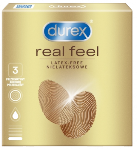 Durex Real Feel – bezlatexové kondomy (3 ks)