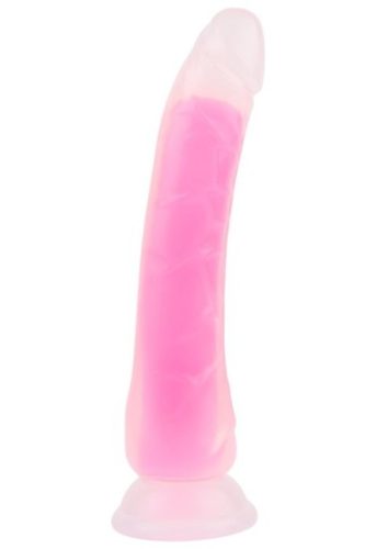 Svítící dildo s přísavkou Pinky Glow (21