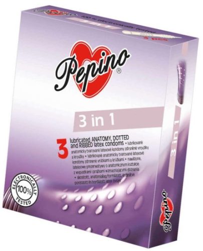 PEPINO 3 in 1 anatomicky tvarované s různými dráždivými prvky 3 ks