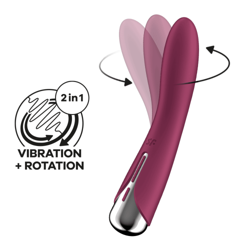 Satisfyer Spinning Vibe 1 vibrátor - vínový Satisfyer