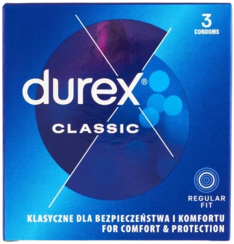 Durex Classic – klasické kondomy (3 ks)