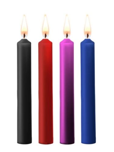 Teasing Wax Candles - 4 Pieces - Multicolor