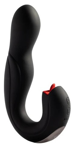 Joi Pro - Remote Control Rotating Head G-spot Vibrator & Clit Licker Black