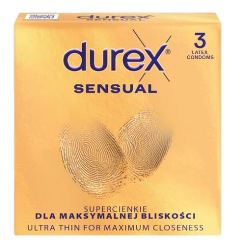 Durex Sensual – tenké kondomy (3 ks)