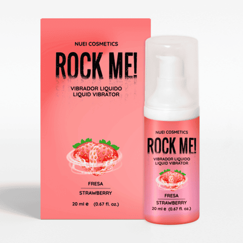 NUEI Rock me! tekutý vibrátor 20 ml - jahoda NUEI