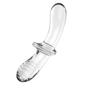 Satisfyer Double Crystal oboustranné skleněné dildo - transparentní Satisfyer