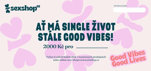 Dárkový poukaz pro singles v hodnotě 2000 Kč Virtshop