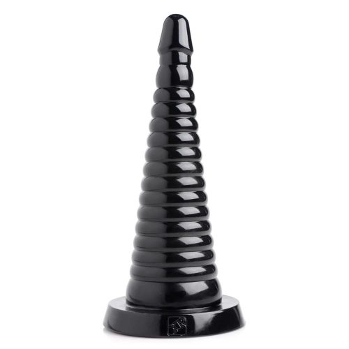 Giant Ribbed anální dildo - černé XR Brands