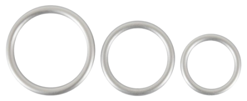 Metallic Silicone Cock Ring Set