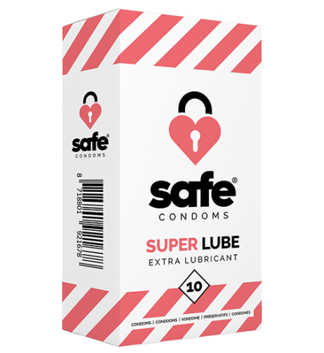 SAFE - Condoms with Extra Lubricant Superlube 10 pcs