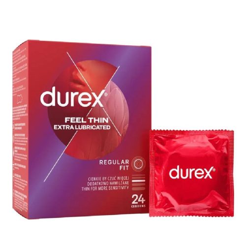 Durex kondomy Feel Thin Extra Lubricated 24 ks Durex