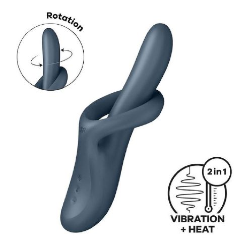 Satisfyer Heat Flex 4 rabbit vibrátor - šedý Satisfyer